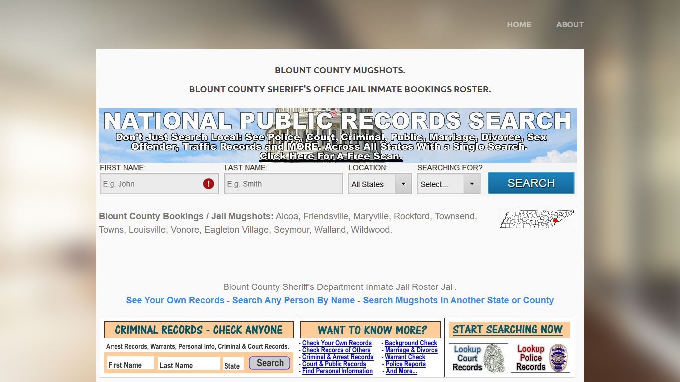 Blount County Mugshots TN: Arrest Jail Bookings & Sheriff Inmate Roster